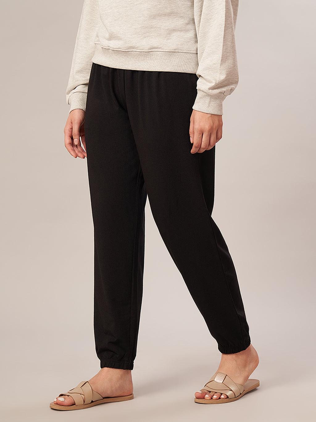 Women's Bamboo Regular Fit Knit Pant Black