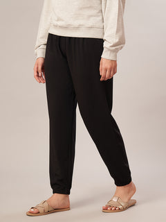 Women's Bamboo Regular Fit Knit Pant Black