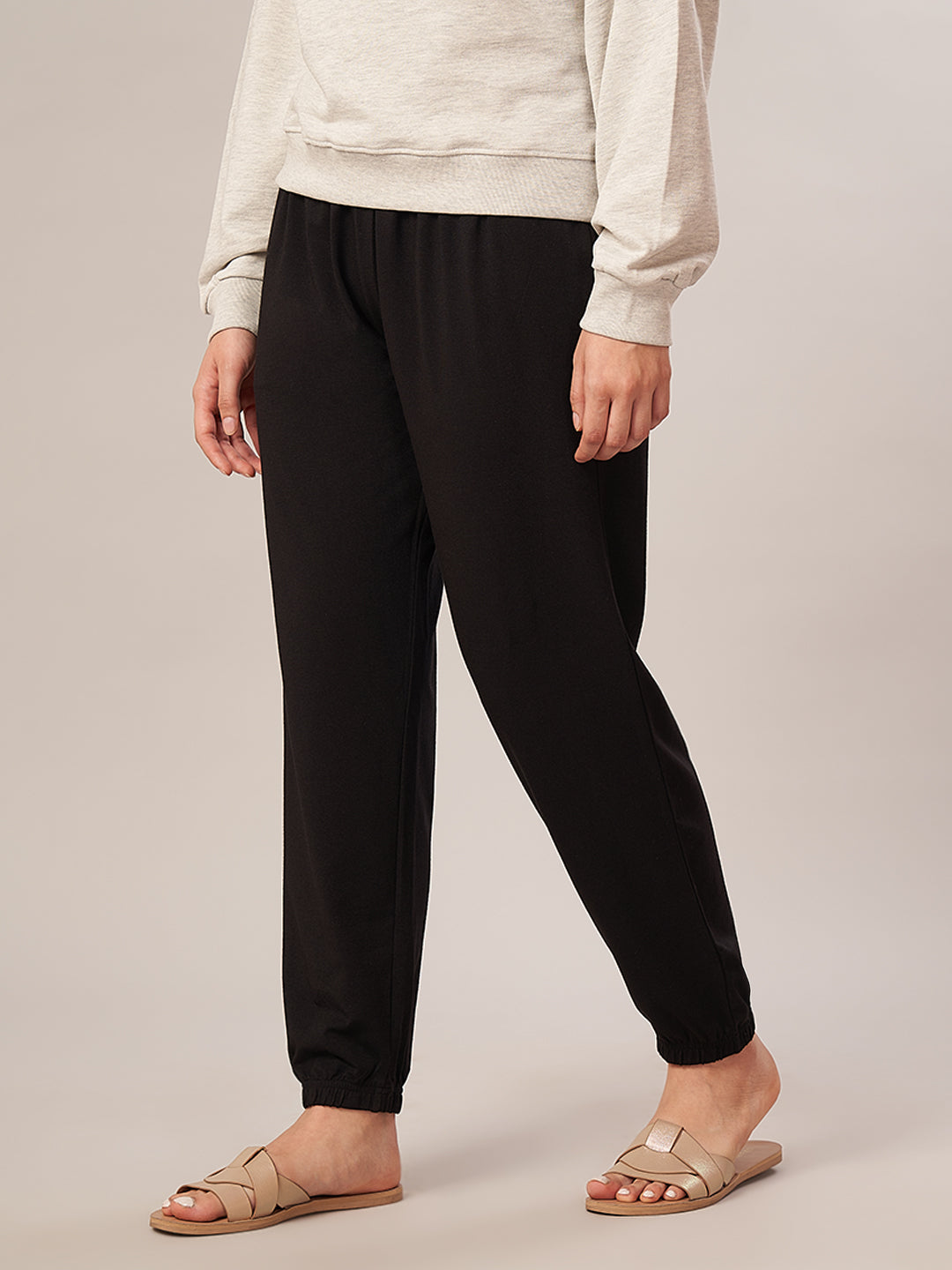 Women's Bamboo Regular Fit Knit Pant Black