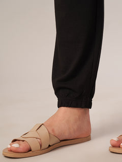 Women's Bamboo Regular Fit Knit Pant Black
