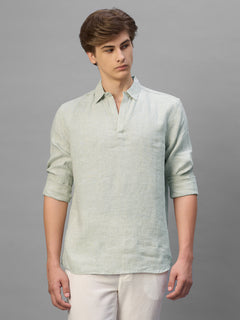 Men's Natural 100% Linen Regular Fit Shirt