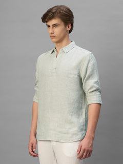 Men's Natural 100% Linen Regular Fit Shirt
