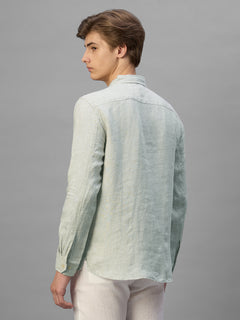 Men's Natural 100% Linen Regular Fit Shirt