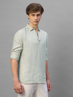 Men's Natural 100% Linen Regular Fit Shirt