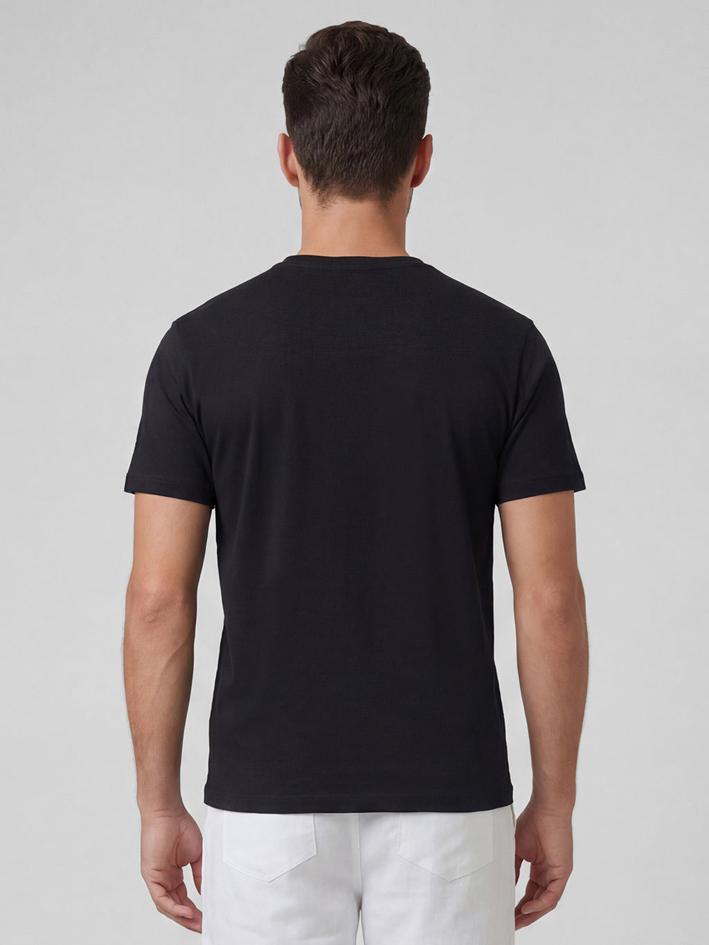 Men's Black 100% Organic Cotton Regular Fit Tshirt