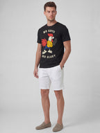 Men's Black 100% Organic Cotton Regular Fit Tshirt