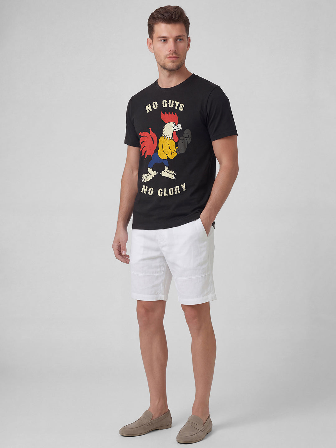 Men's Black 100% Organic Cotton Regular Fit Tshirt