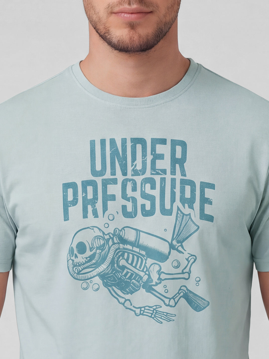 Men's Grey 100% Organic Cotton Regular Fit Tshirt