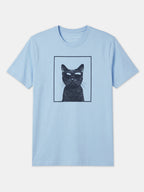 Men's Blue 100% Organic Cotton Regular Fit Tshirt