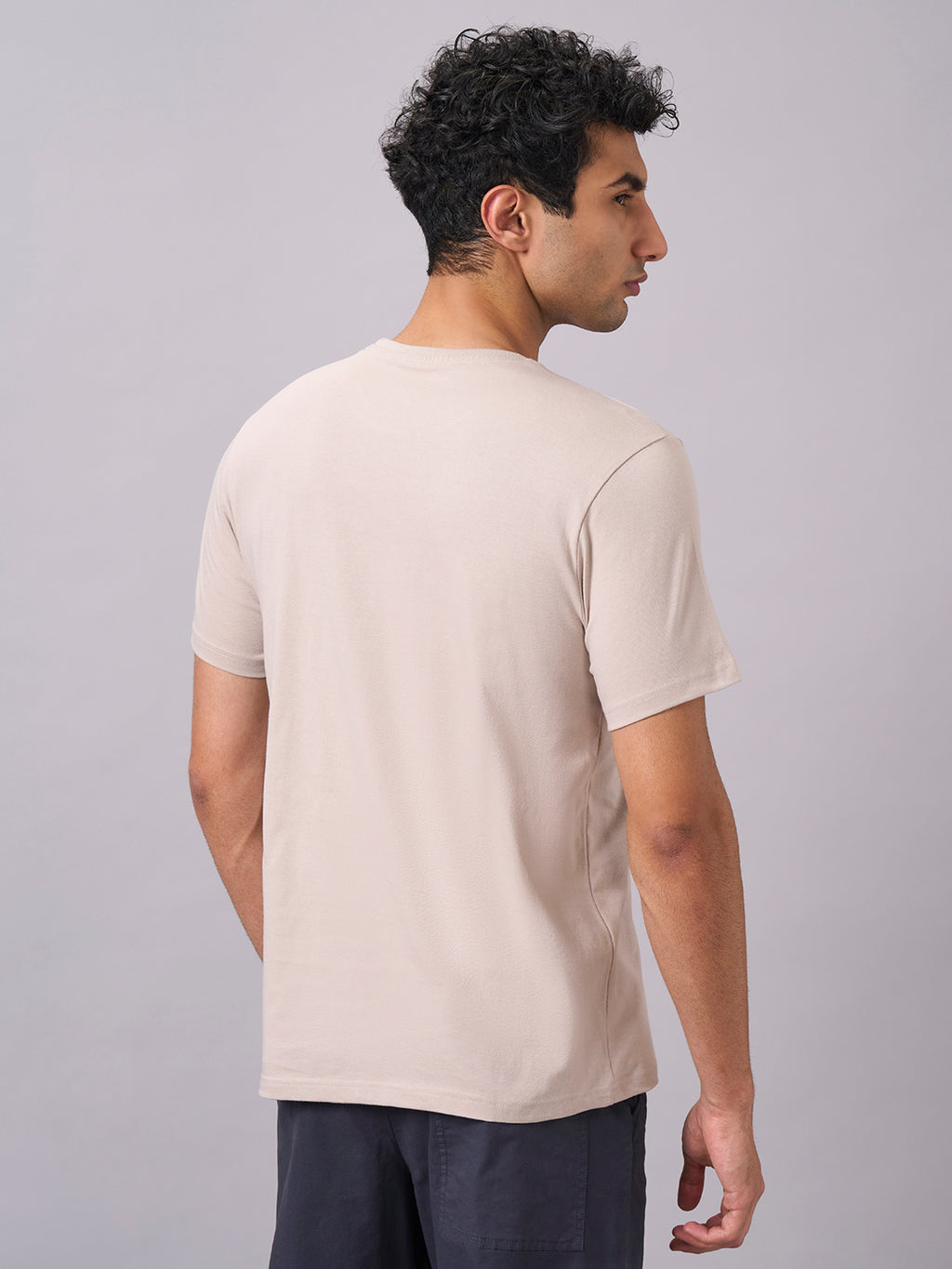 Men's Sand 100% Organic Cotton Regular Fit Tshirt