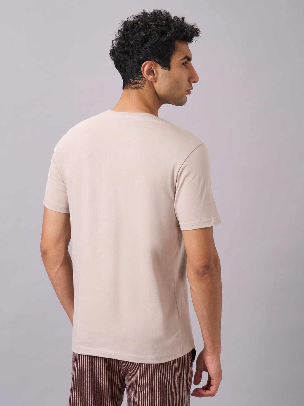 Men's Sand 100% Organic Cotton Regular Fit Tshirt