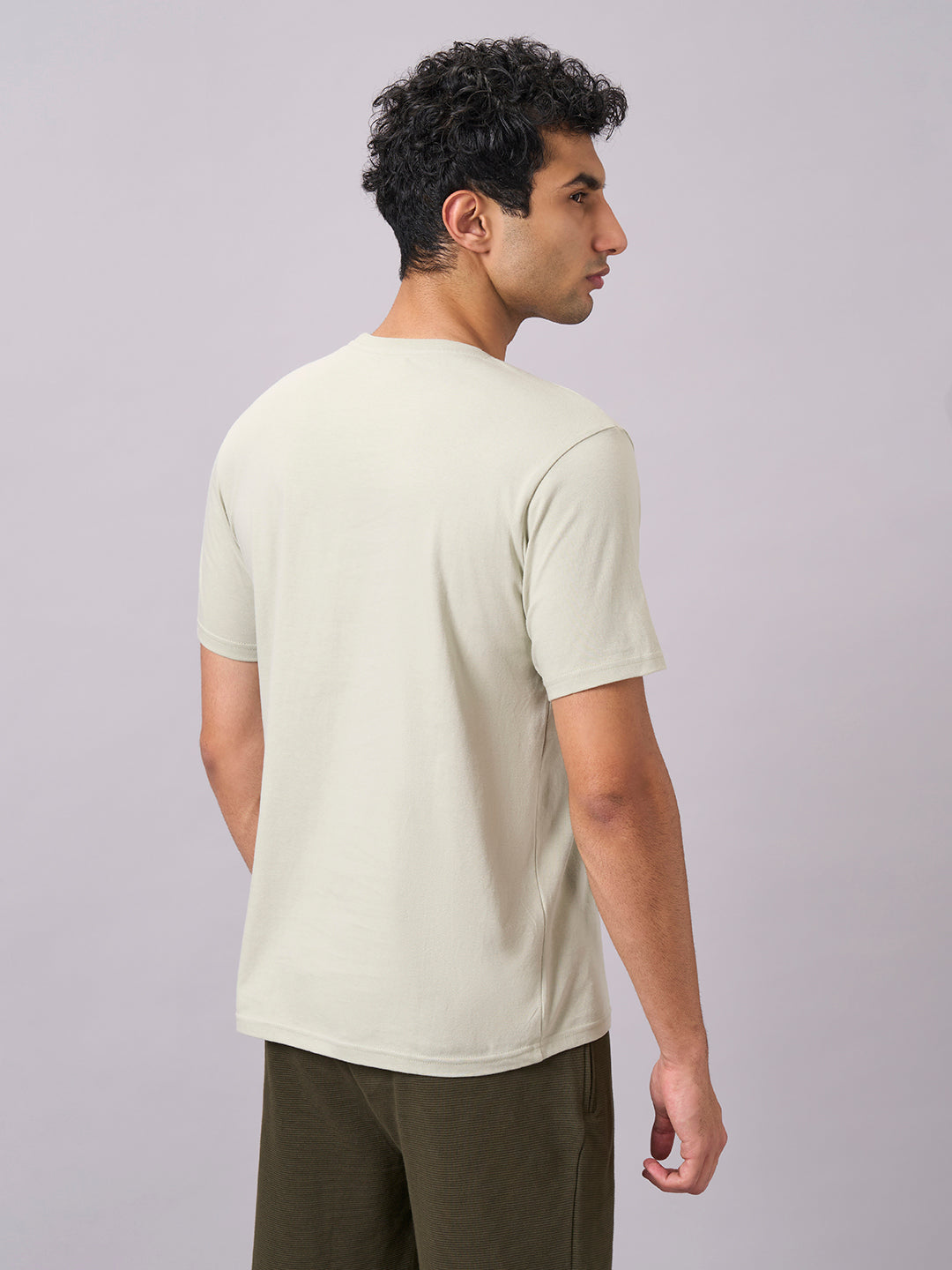 Men's Green 100% Organic Cotton Regular Fit Tshirt