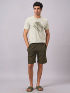 Men's Green 100% Organic Cotton Regular Fit Tshirt