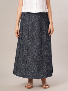 Women's 100% Cotton Regular Fit Skirt Denim