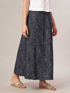 Women's 100% Cotton Regular Fit Skirt Denim