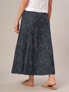 Women's 100% Cotton Regular Fit Skirt Denim
