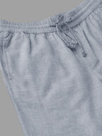 Men's Grey Cotton Linen Regular Fit Shorts