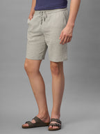 Men's Natural Cotton Linen Regular Fit Shorts