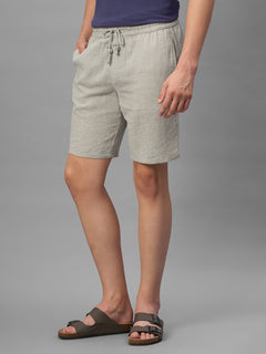 Men's Natural Cotton Linen Regular Fit Shorts