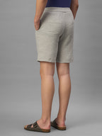 Men's Natural Cotton Linen Regular Fit Shorts
