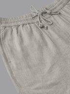 Men's Natural Cotton Linen Regular Fit Shorts