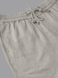 Men's Natural Cotton Linen Regular Fit Shorts
