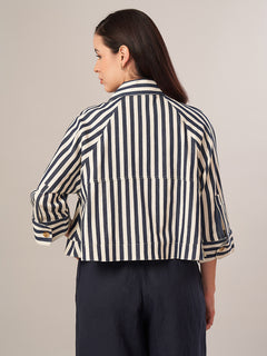 Women's Cotton Lycra Regular Fit Jacket Denim