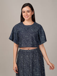 Women's 100% Cotton Regular Fit Blouse Denim