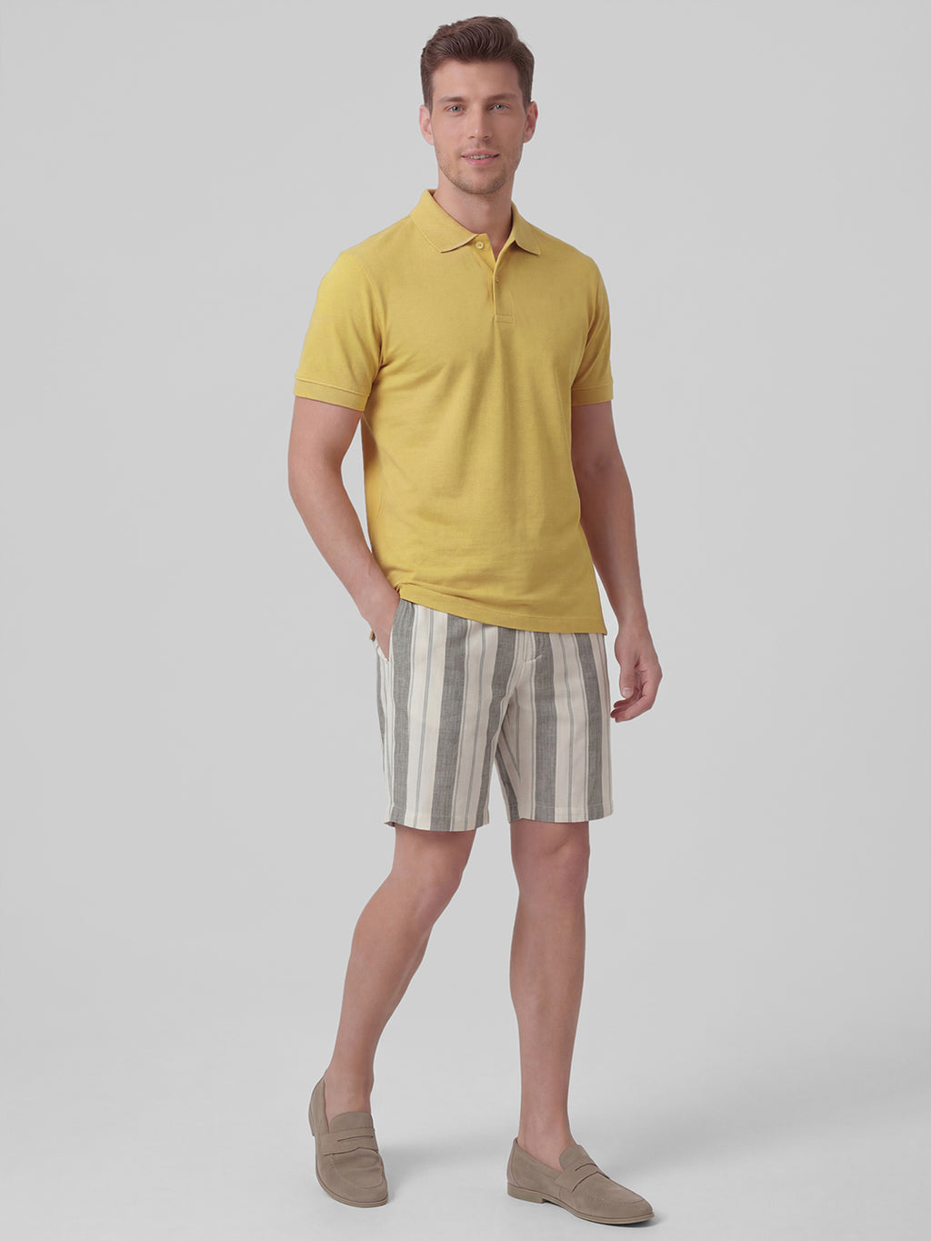 Men's Mustard 100% Organic Cotton Regular Fit Tshirt