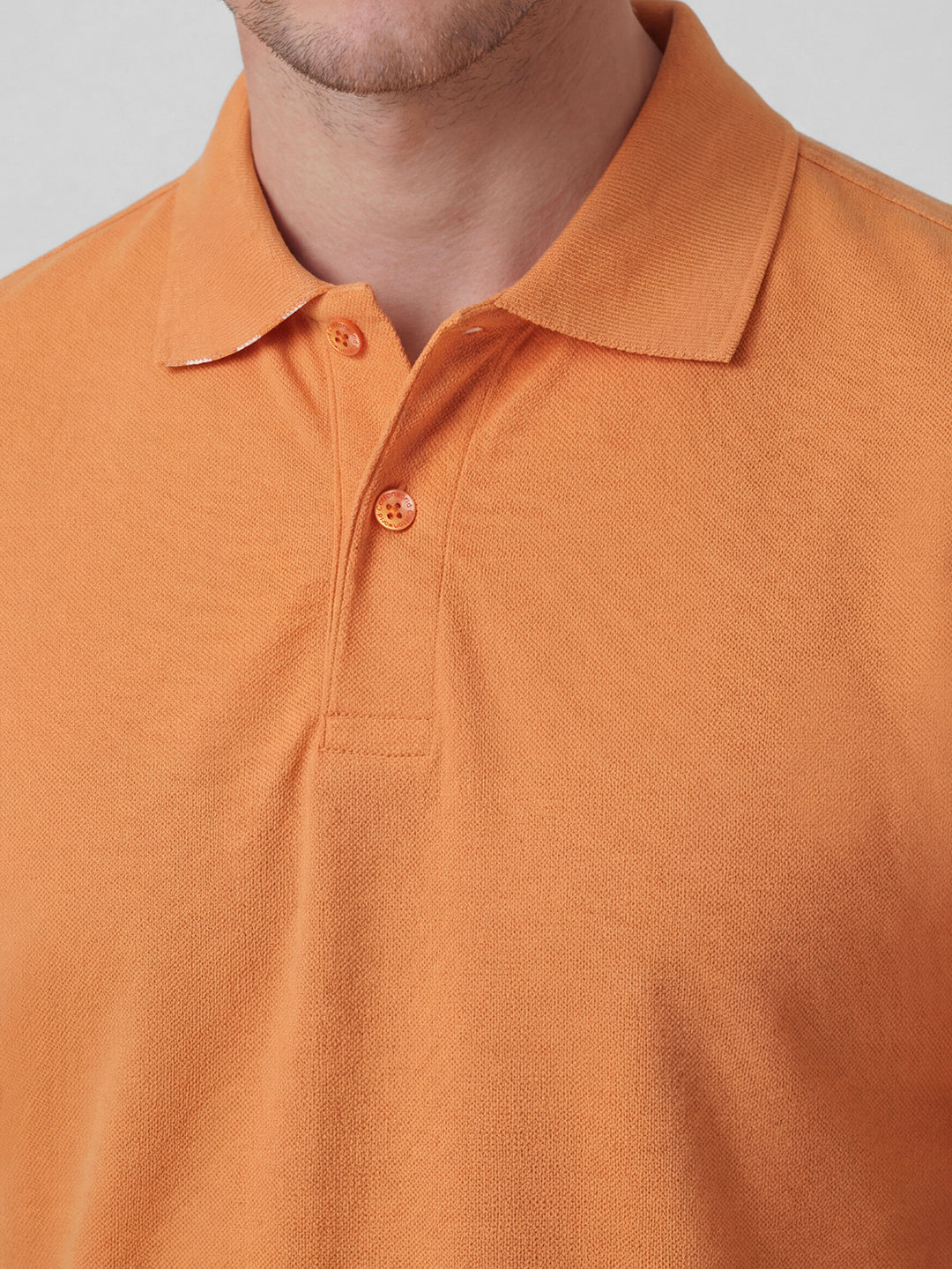 Men's Orange 100% Organic Cotton Regular Fit Tshirt