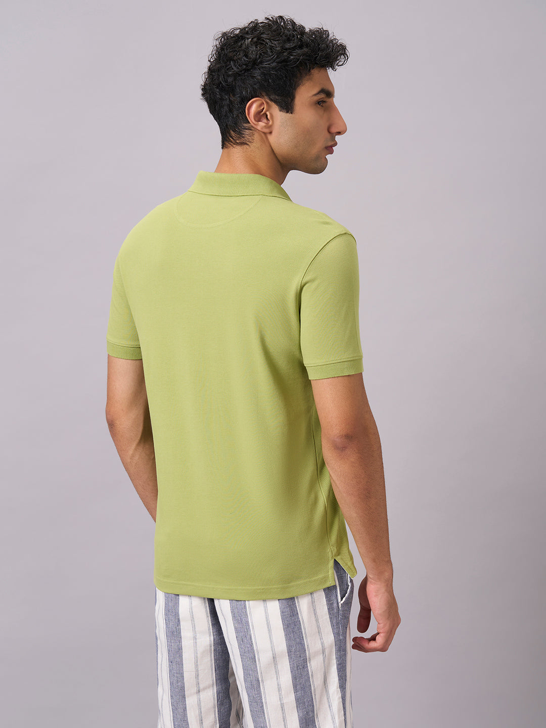 Men's Green 100% Organic Cotton Regular Fit Tshirt