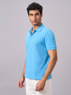 Men's Blue 100% Organic Cotton Regular Fit Tshirt