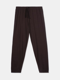 Women's Brown Cotton Bamboo Elastane Regular Fit Knit Pant