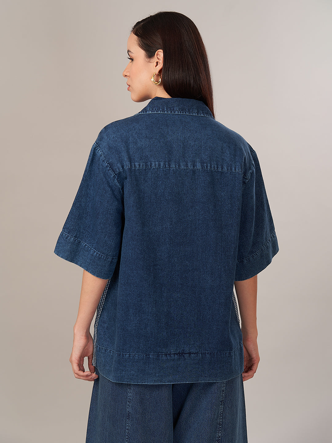 Women's 100% Relax Fit Blouse Denim