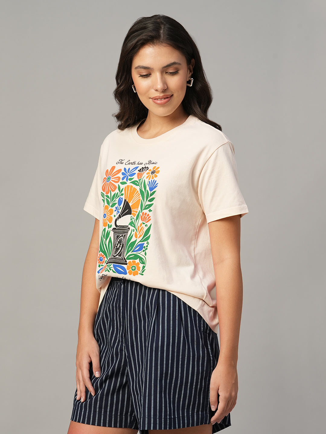 Women's Natural 100% Organic Cotton Regular Fit Tshirt