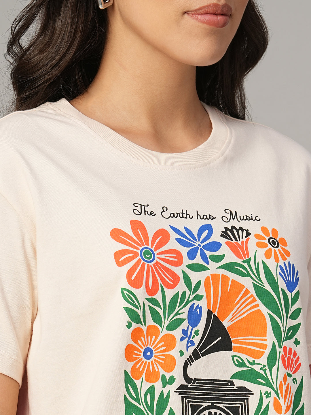 Women's Natural 100% Organic Cotton Regular Fit Tshirt
