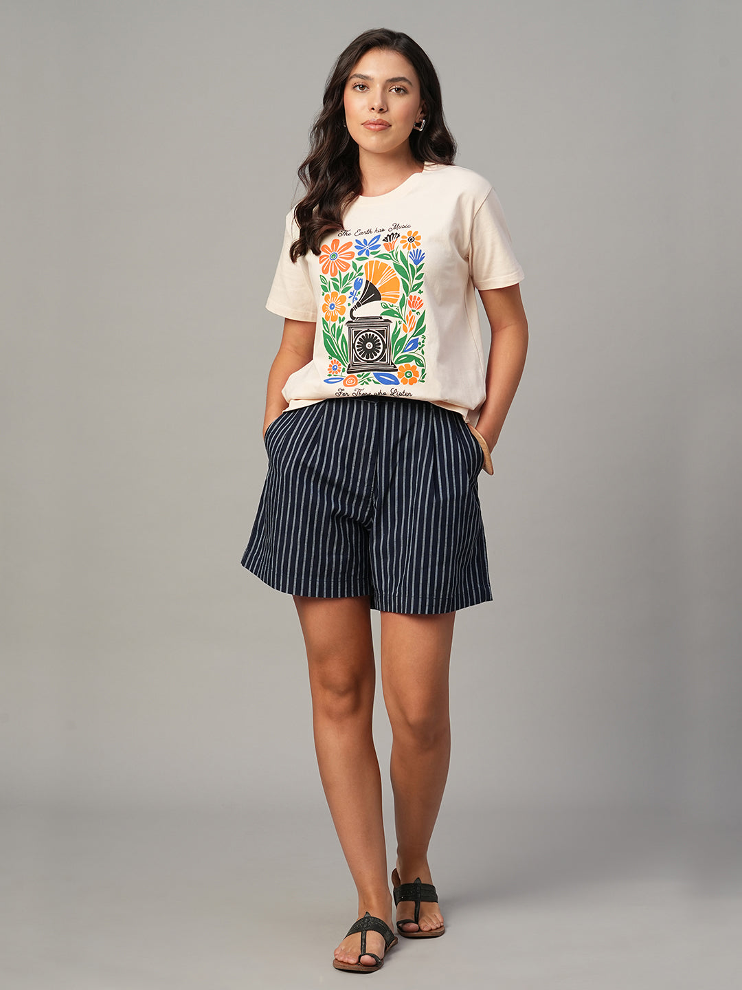 Women's Natural 100% Organic Cotton Regular Fit Tshirt