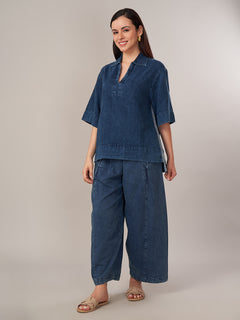 Women's 100% Relax Fit Blouse Denim