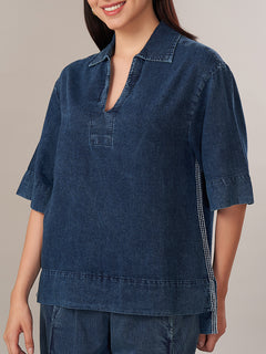 Women's 100% Relax Fit Blouse Denim