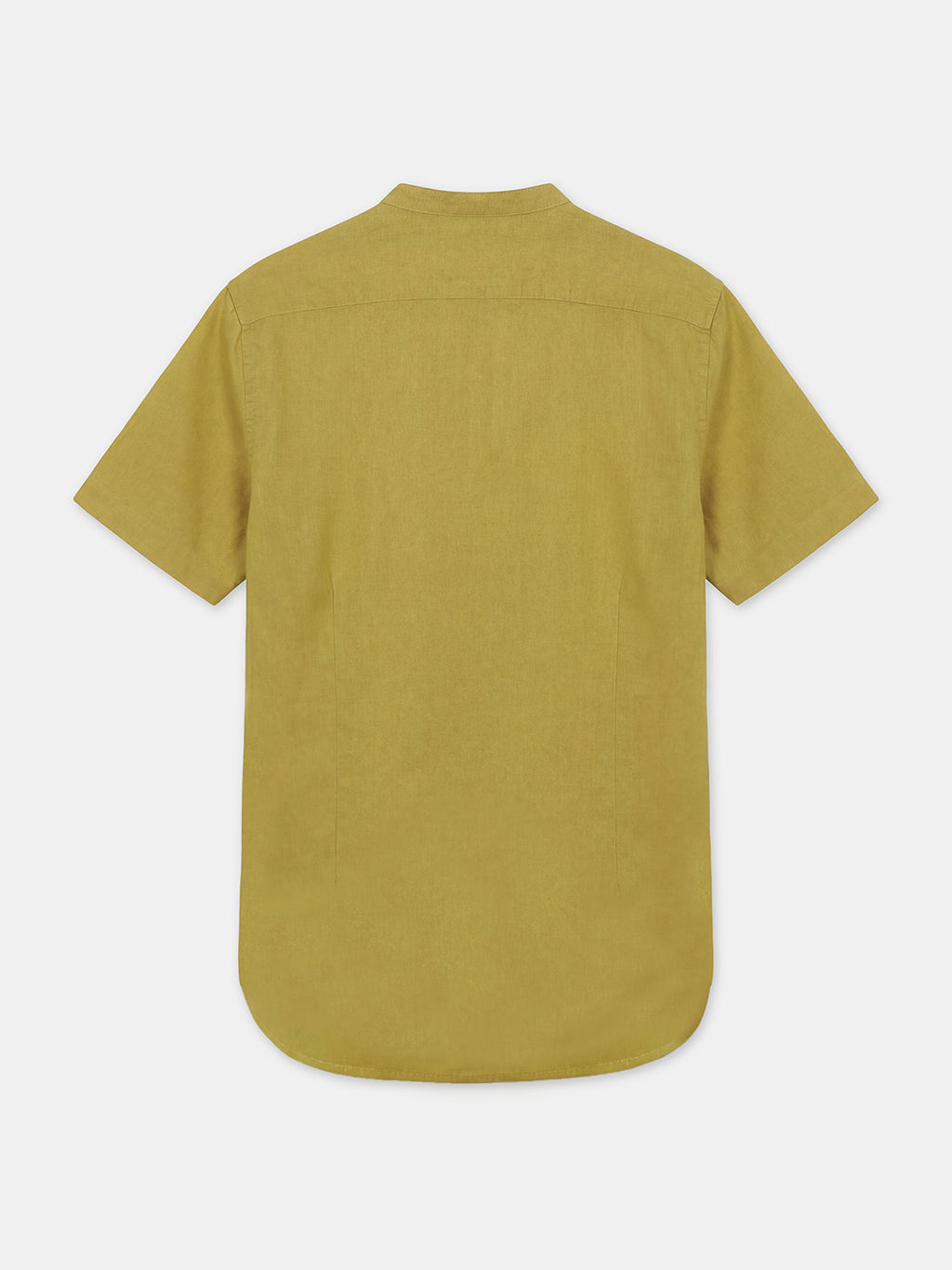 Men's Mustard Linen Cotton Regular Fit Shirt
