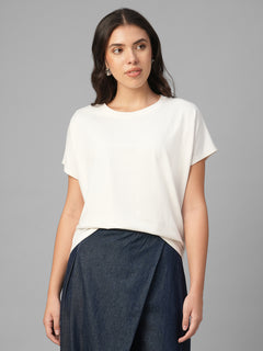Women's Natural Cotton Bamboo Elastane Relax Fit Tshirt