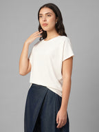 Women's Natural Cotton Bamboo Elastane Relax Fit Tshirt