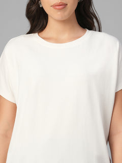 Women's Natural Cotton Bamboo Elastane Relax Fit Tshirt