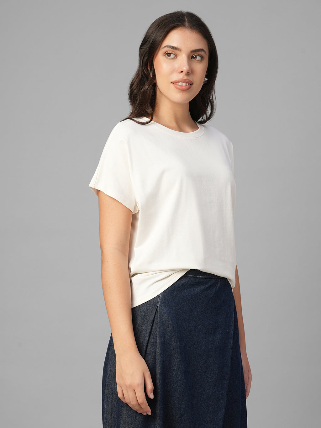Women's Natural Cotton Bamboo Elastane Relax Fit Tshirt