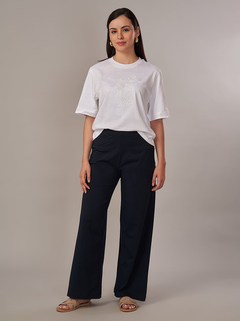 Women's 100% Cotton Loose Fit Tshirt White