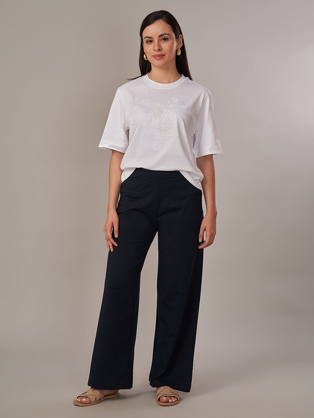 Women's 100% Cotton Loose Fit Tshirt White