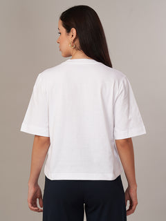 Women's 100% Cotton Loose Fit Tshirt White