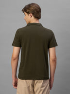 Men's Brown Cotton Bamboo Elastane Regular Fit Tshirt