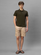 Men's Brown Cotton Bamboo Elastane Regular Fit Tshirt
