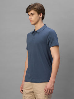 Men's Lavender Cotton Bamboo Elastane Regular Fit Tshirt